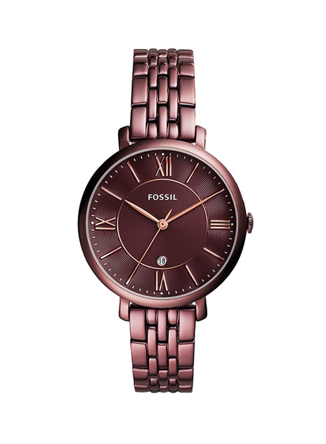 FOSSIL - Women's Stainless Steel Analog Wrist Watch ES4100 - 26 mm - Red - Image 1