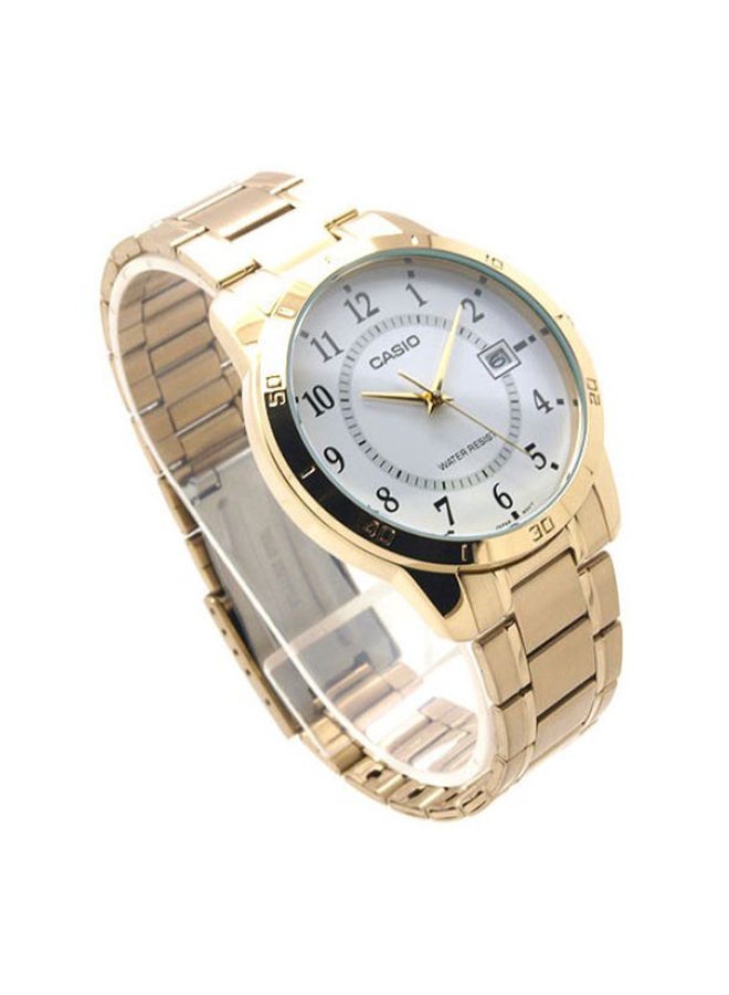 كاسيو ساعة يد بعقارب مقاومة للماء طراز MTP- V004G - 7B - 40 مم - ذهبي للرجال - Image 4