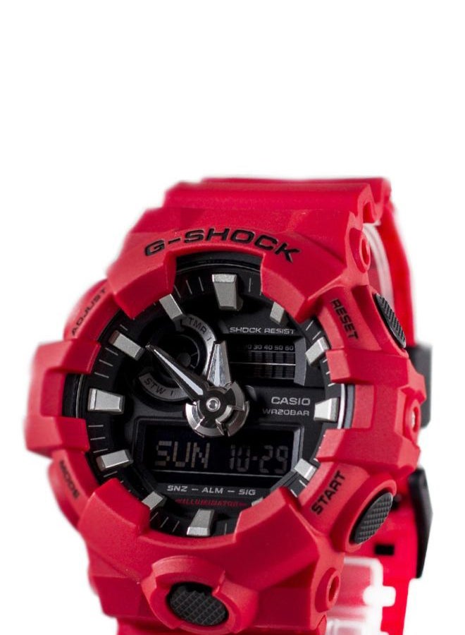 G-SHOCK - Men's Round Shape Silicone Strap Analog & Digital Wrist Watch - Pink - GA-700-4A - Image 1