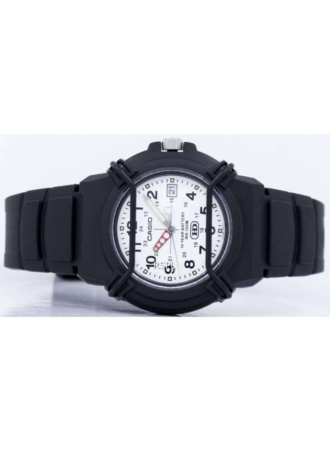CASIO Men's Silicone Analog Wrist Watch HDA-600B-7BV - 41 mm - Black - Image 4