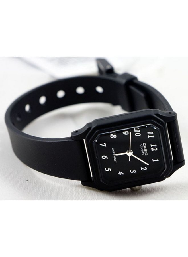 كاسيو ساعة يد بعقارب وسوار من الراتنج مقاومة للماء طراز LQ-142-1B - 32 مم - لون أسود للنساء - Image 5