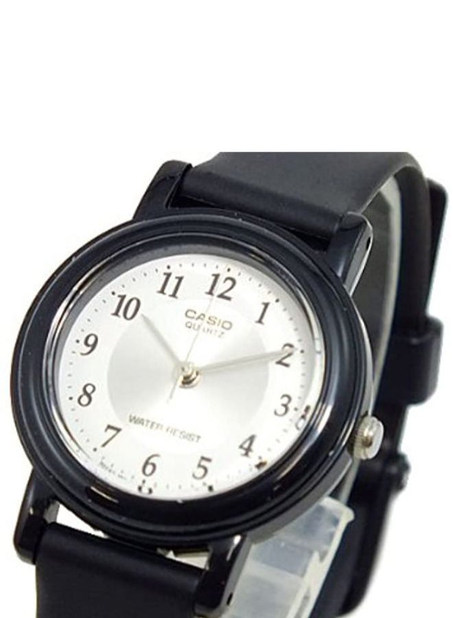 كاسيو ساعة يد بعقارب وسوار من الراتنج مقاومة للماء طراز LQ139AMV-7B3 - مقاس 24 مم - لون أسود للنساء - Image 4