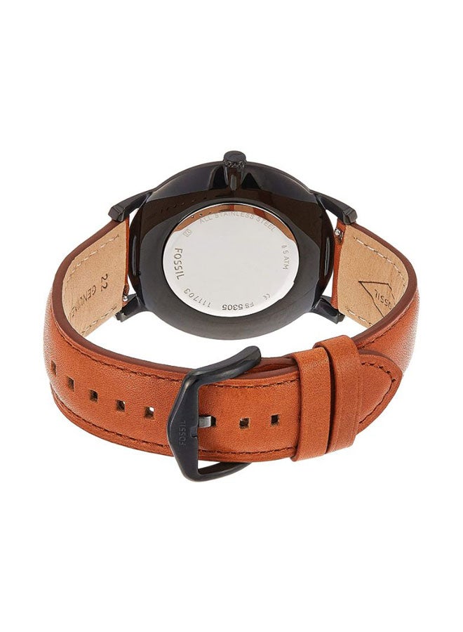 FOSSIL Men's Analog Quartz Watch FS5305 - 44 mm - Brown  - Image 2