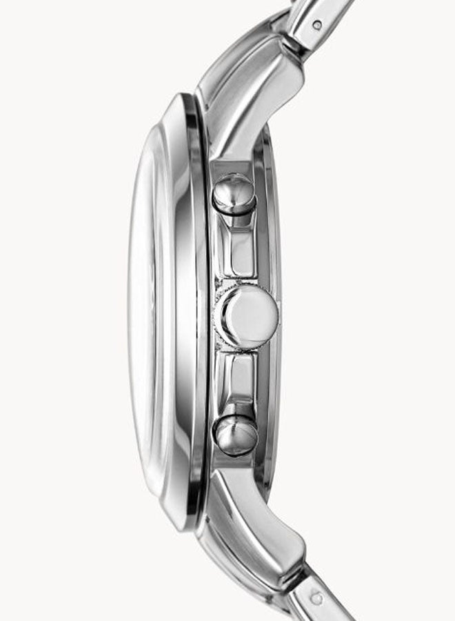 FOSSIL men Metal Chronograph Wrist Watch FS4736IE - 43 mm - Silver  - Image 3