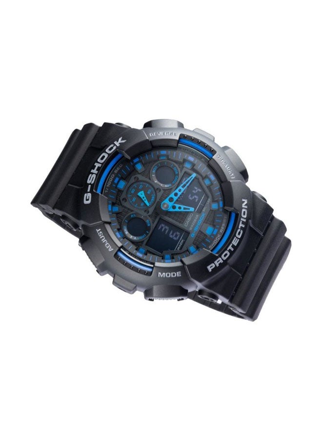 CASIO Men's Resin Analog & Digital Watch GA100-1A2 - 51 mm - Black - Image 3