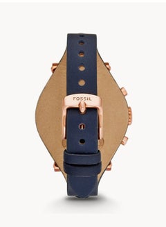 FOSSIL Women's Leather Analog Wrist Watch ES3838 - 41 mm - Blue  - Image 2