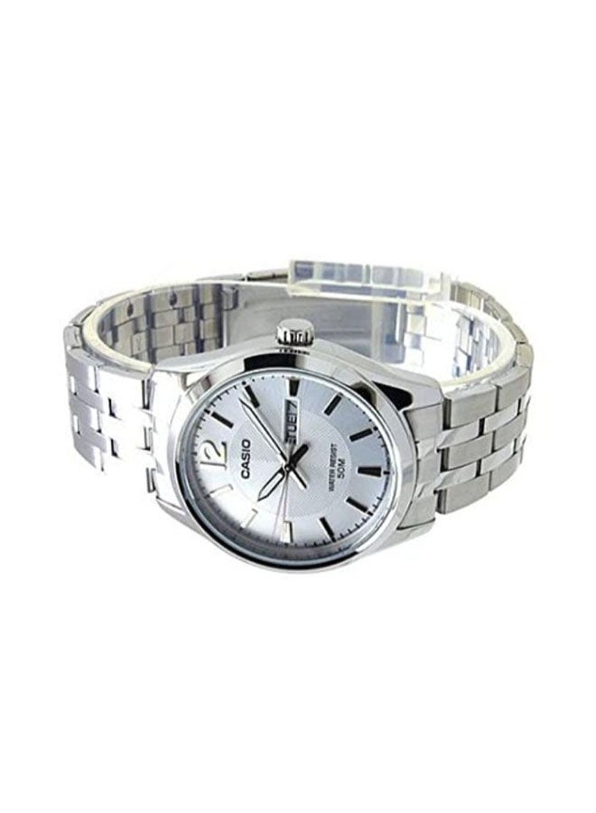 كاسيو ساعة يد بعقارب وسوار من الستانلس ستيل طراز LTP-1335D-5AVDF للنساء - Image 3