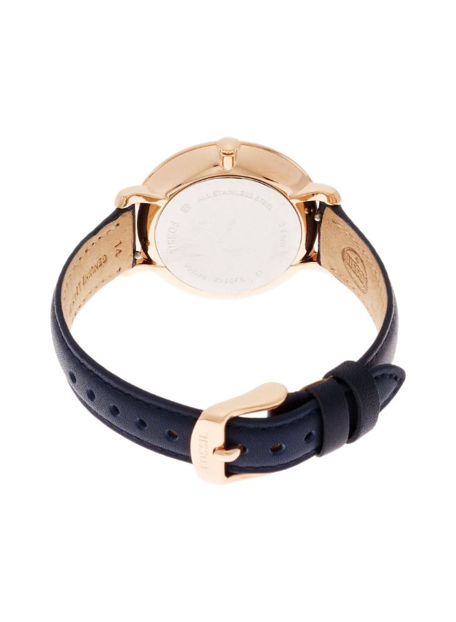 FOSSIL Women's Leather Analog Watch ES3843 - 36 mm - Blue  - Image 2