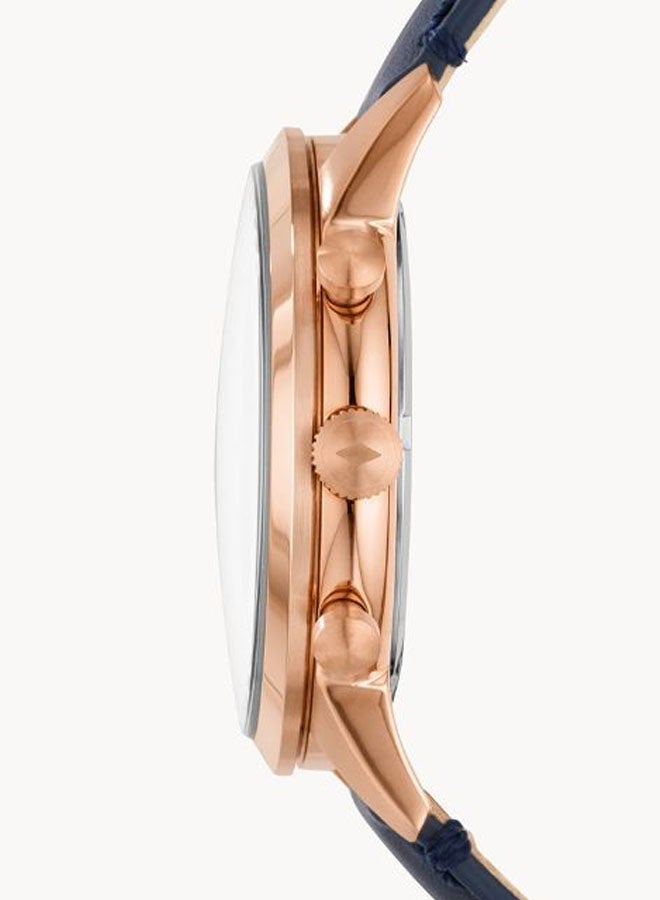 فوسيل - ساعة يد كرونوغراف مقاومة للماء طراز FS5436 - مقاس 44 مم - لون أزرق - Image 1