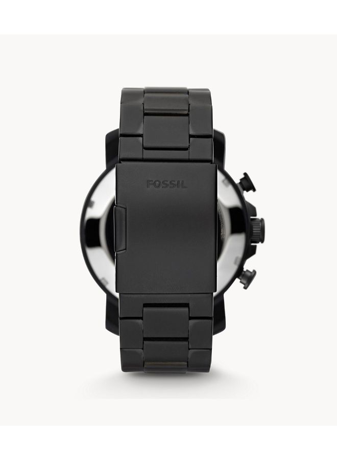 FOSSIL Men's Stainless Steel Chronograph Wrist Watch JR1356 - 50 mm - Black  - Image 2