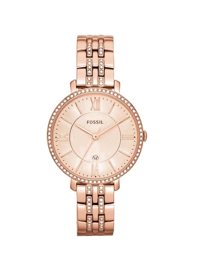 FOSSIL Women's Stainless Steel Analog Wrist Watch ES3546 - 36 mm - Rose Gold - Image 1