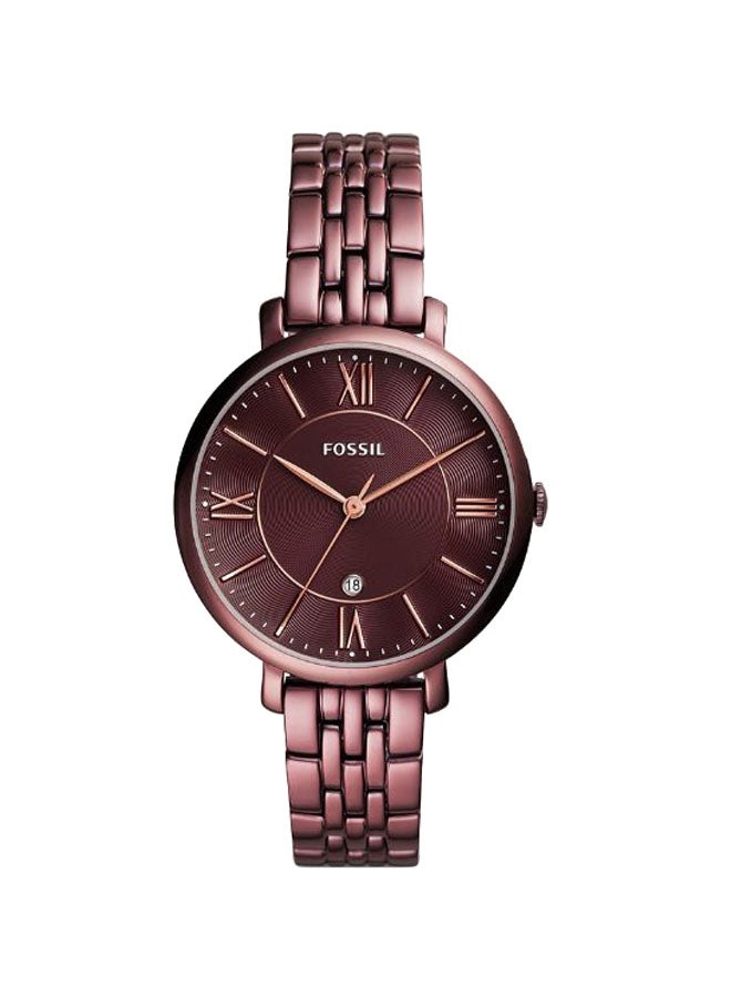 FOSSIL Women's Stainless Steel Analog Wrist Watch ES4100 - 36 mm - Burgundy  - Image 1