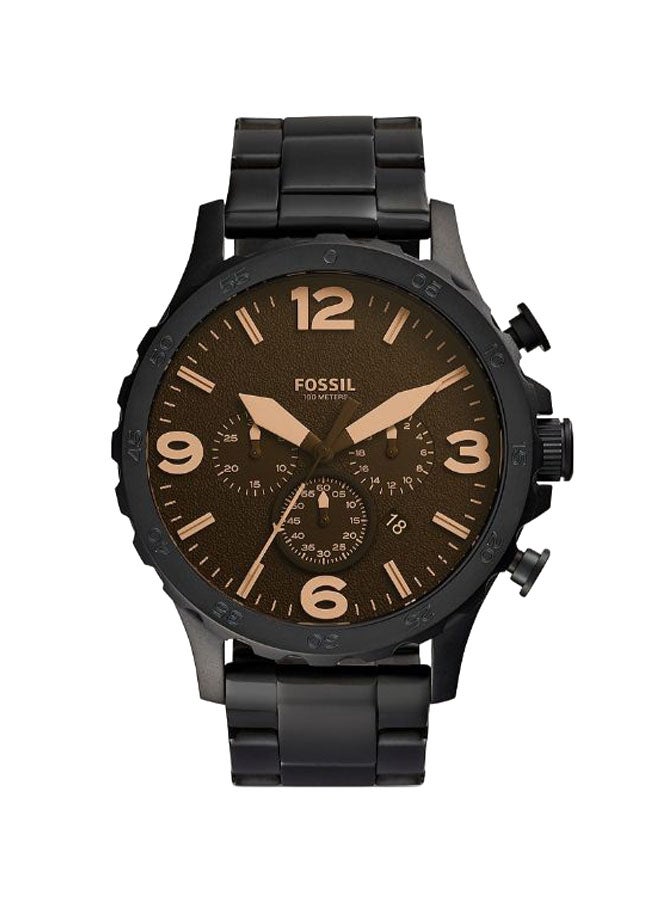 FOSSIL Men's Stainless Steel Analog Wrist Watch JR1356 - 50 mm - Black  - Image 1