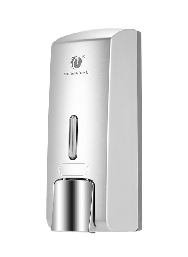 CHUANGDIAN - Wall-Mounted Single Bottle Manual Dispenser Silver 19cm - Image 1