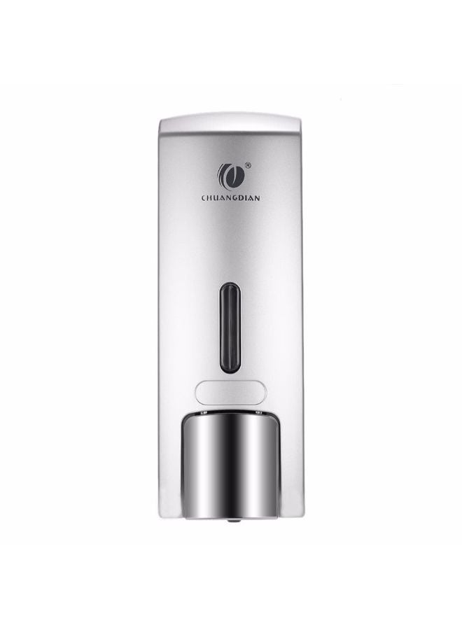 CHUANGDIAN - Wall-Mounted Single Bottle Manual Dispenser Silver 19cm - Image 1