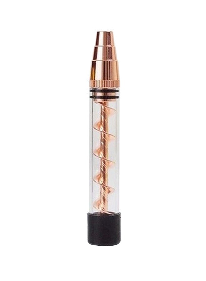 3-In-1 Glass Twisty Blunt Atomized Dry Burner Rose Gold 13.2cm 