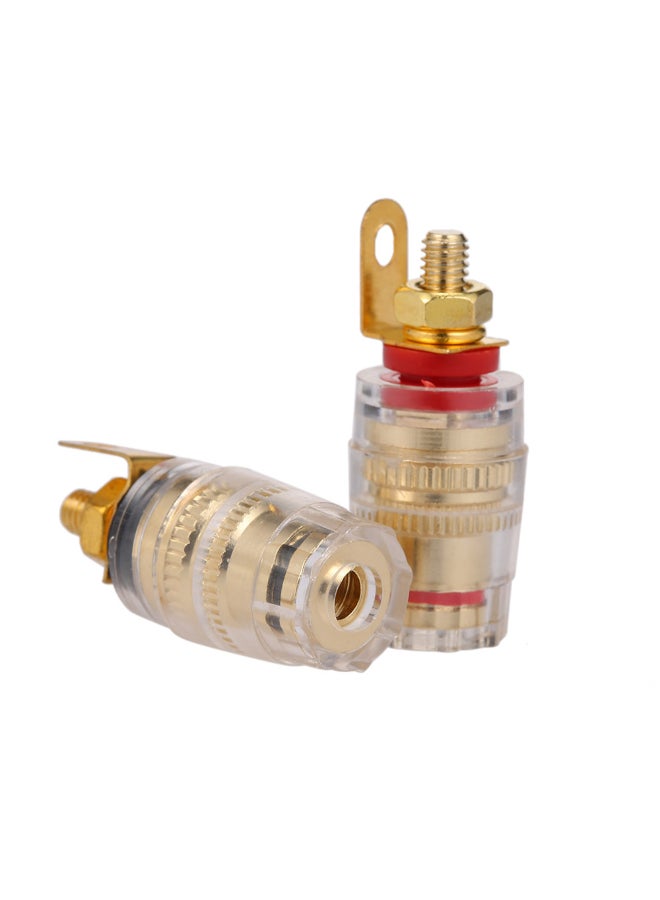 8-Piece Banana Plug Connection Terminal Speaker Connector Multicolour 4centimeter  - Image 2