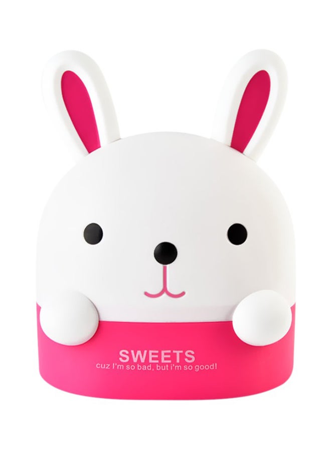 علبة مناديل ورقية على شكل أرنب أبيض/ وردي