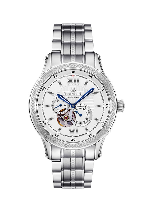 ساعة يد كورونا أوتوماتيكية بعقارب وسوار من الاستانلس ستيل طراز R4-70106RM1. men