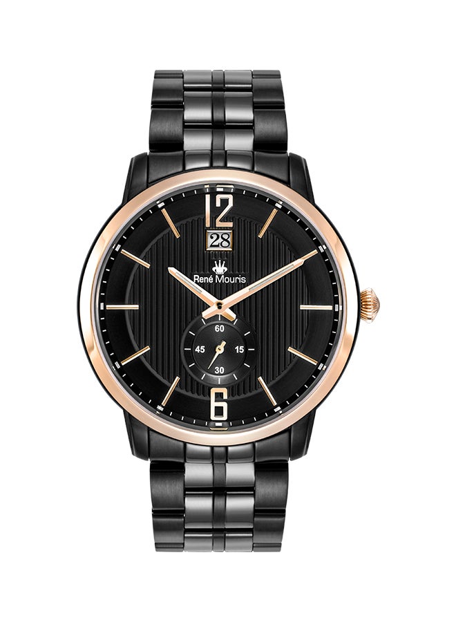 ساعة يد إكزيكتيف كوارتز بعقارب وسوار من الستانلس ستيل طراز R4-80102RM5 للرجال