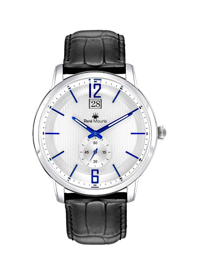 ساعة يد إكزيكيوتيف طراز R4-80101RM2 مزودة بحركة كوارتز بعقارب وسوار مصنوع من الجلد men