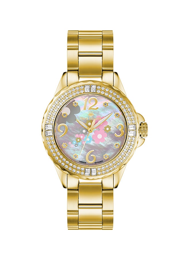 Rene Mouris - women La Fleur Stainless Steel Analog Quartz Wrist Watch R4-50105RM4 - 38 mm - Gold - Image 1