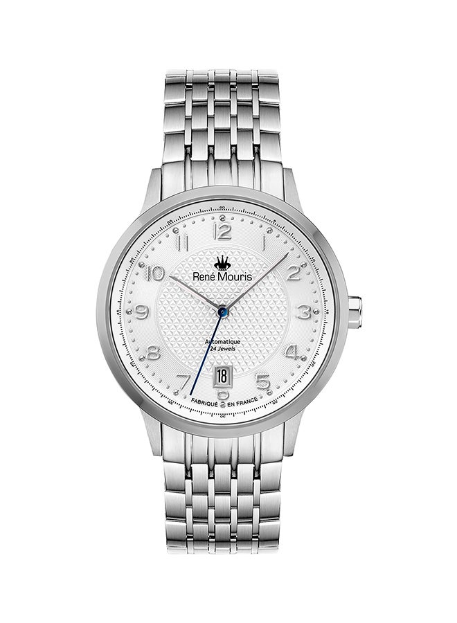 ساعة يد فيديل أوتوماتيكية بعقارب وسوار من الاستانلس ستيل طراز R4-10103RM1. men