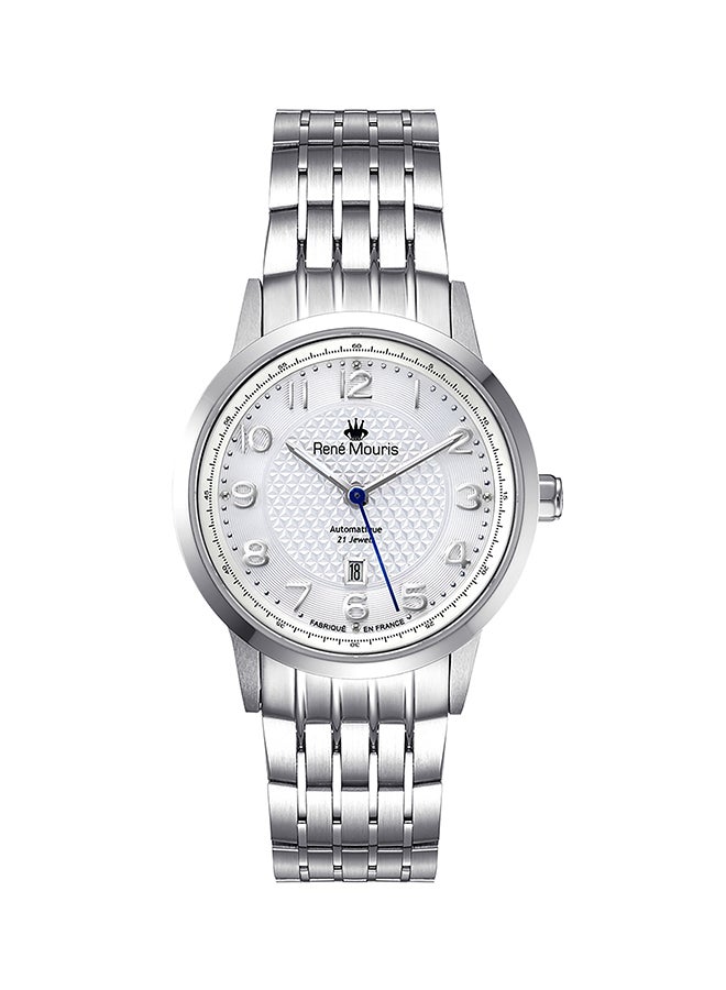 ساعة يد فيديل بعقارب أوتوماتيكية وسوار من الإستانلس ستيل طراز R4-10104Rm1 - مقاس 33 مم - لون فضي للنساء