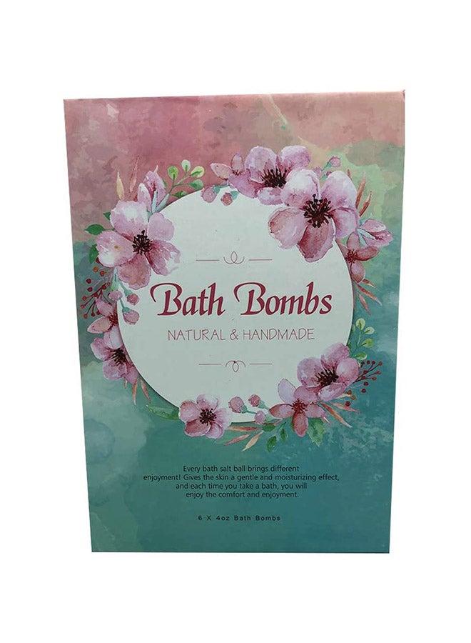 Bath Bombs Pack Of 6 Pure Essential Oil Spa Bomb Fizzies Set 600grams - Image 3