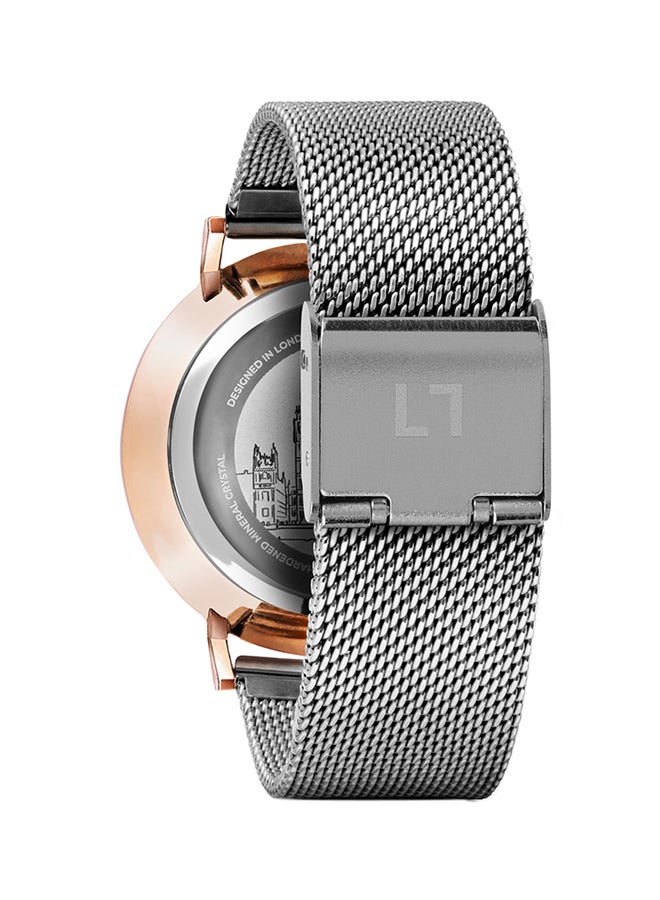 ميلنر ساعة يد معدنية بعقارب طراز 0010119 - 39 مم - فضي - Image 2