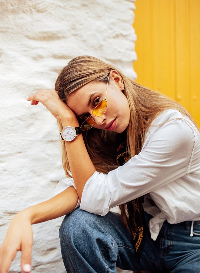 ميلنر ساعة يد بعقارب وسوار من الجلد طراز 0010201 - 39 مم - أسود - Image 3