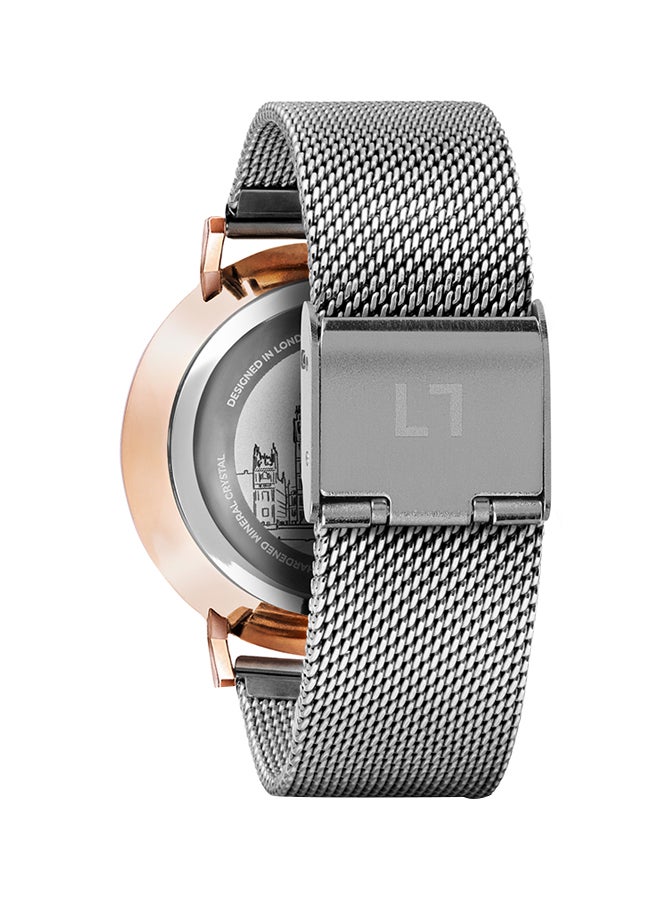 ميلنر ساعة يد بعقارب وسوار معدني طراز 0010120 - مقاس 36 مم - فضي للنساء - Image 2