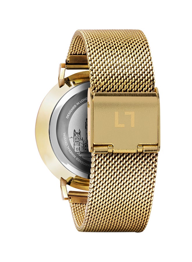 ميلنر ساعة يد بعقارب وسوار معدني طراز 0010106 - قياس 39 مم - ذهبي للنساء - Image 2