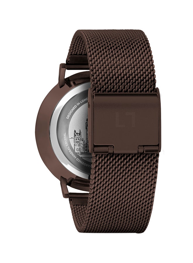 ميلنر ساعة يد معدنية بعقارب طراز 0010124 - مقاس 36 مم - لون بني للنساء - Image 2