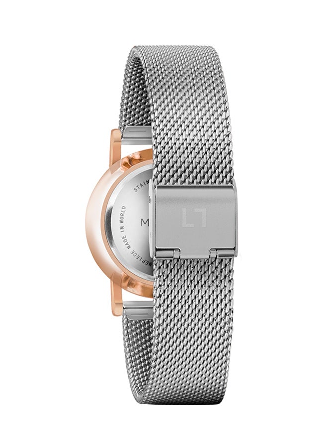 ميلنر ساعة يد بعقارب وسوار معدني طراز 0010607 - قياس 28 مم - فضي للنساء - Image 2