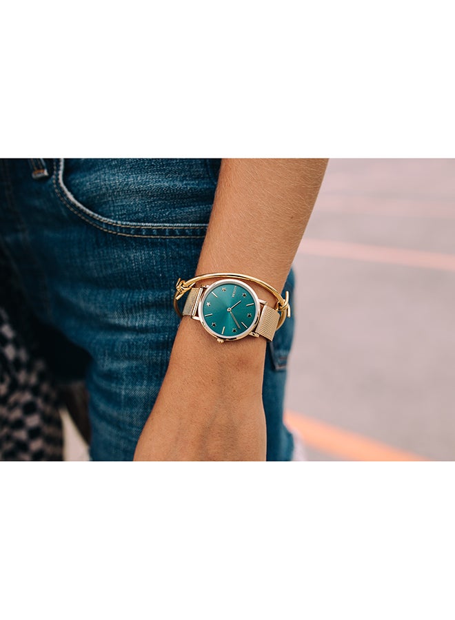 ميلنر ساعة يد بعقارب وسوار معدني طراز 0010904 - قياس 33 مم - لون ذهبي للنساء - Image 3