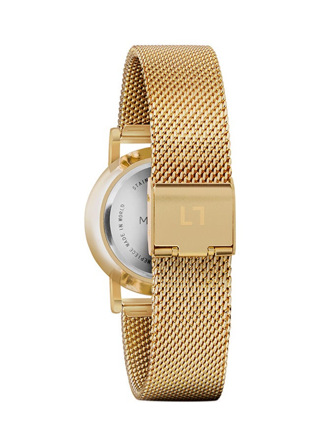 ميلنر ساعة يد بعقارب وسوار من المعدن طراز 0010903 - قياس 33 مم - ذهبي للنساء - Image 2