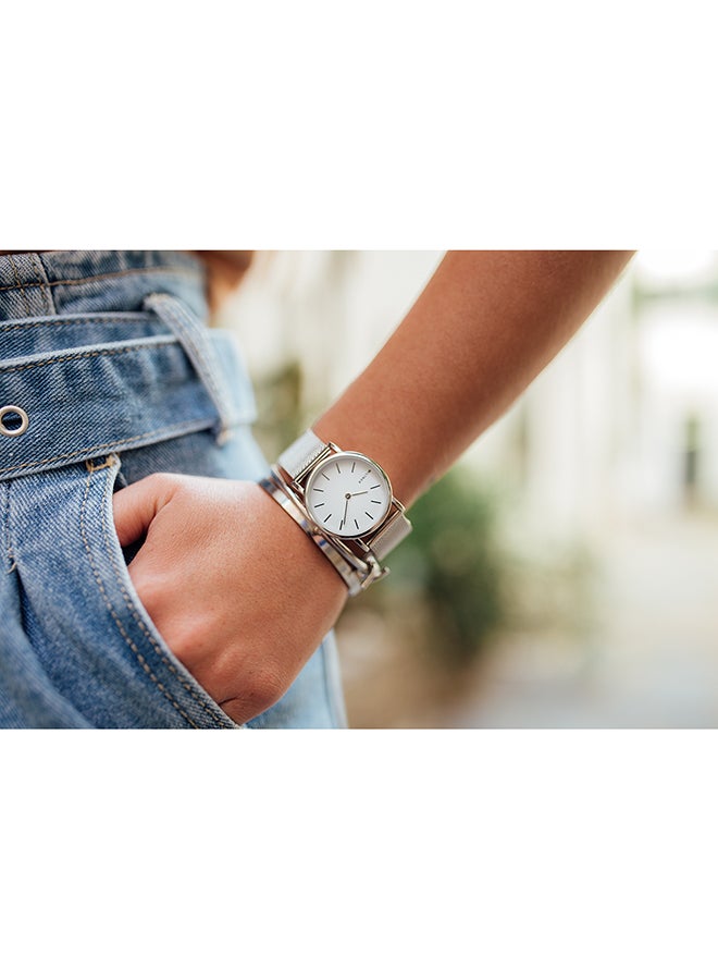 ميلنر ساعة يد بعقارب وسوار معدني طراز 0010603 - مقاس 28 مم - لون فضي للنساء - Image 3