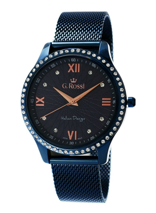 Gino Rossi Women's Genema Round Shape Stainless Steel Analog Watch 6748B-6F3 - 32 mm - Blue - Image 1