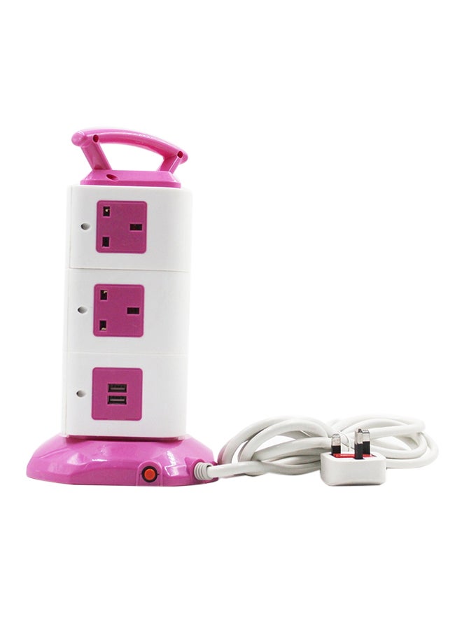 12-Way Extension Socket With USB Port Pink/White 3meter - v1588250972/N37741841A_1