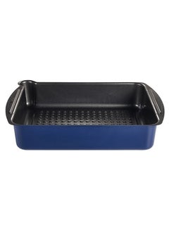 Large Pouring Lip Roasting Tin Blue/Black 45 x 31centimeter
