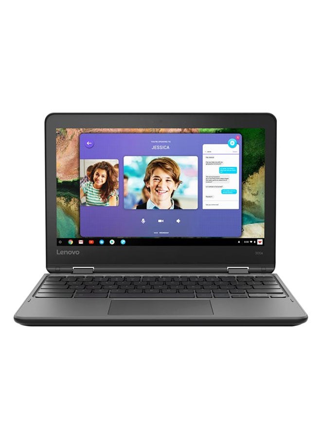 لينوفو لابتوب كروم بوك طراز 300E  قابل للتحويل 2 في 1 بشاشة 11.6 بوصة ومعالج ميديا تيك مع ذاكرة رام بسعة 4 جيجابايت ومحرك أقراص ثابتة بسعة 32 جيجابايت مزود ببطاقة رسومات مدمجة أسود - Image 1