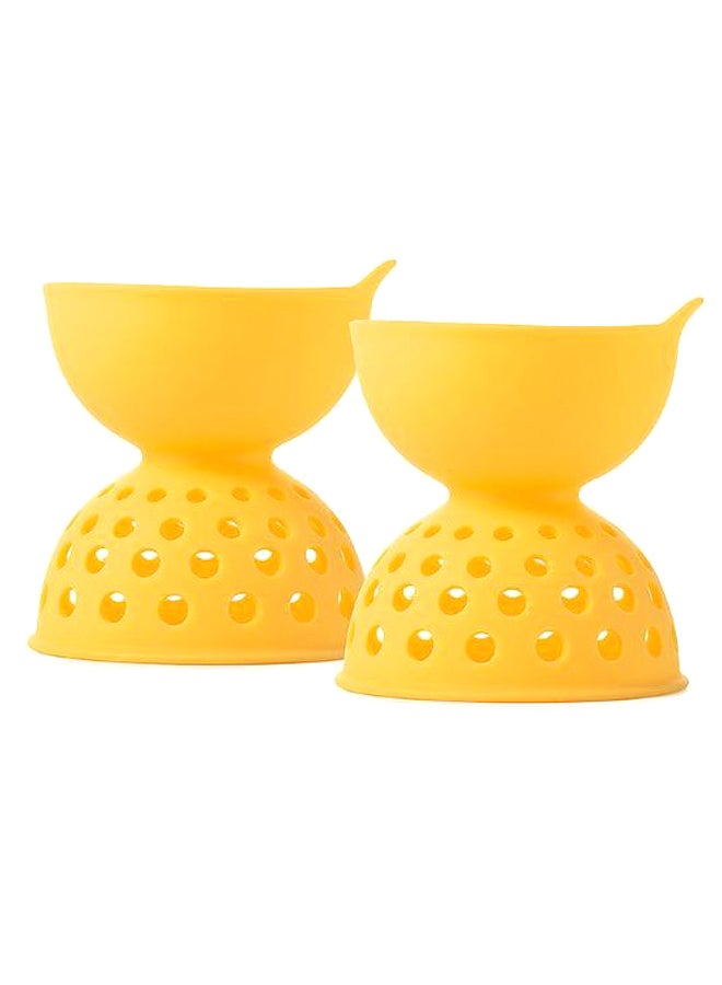 Lakeland - 2-Piece Oxo Grip Egg Poacher Set Yellow 9 x 9.5centimeter - Image 1
