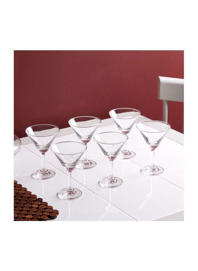Home Box 6-Piece Classic Cocktail Glass Set Clear 140ml  - Image 3