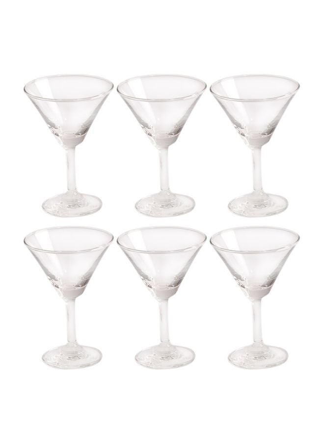 Home Box 6-Piece Classic Cocktail Glass Set Clear 140ml  - Image 2