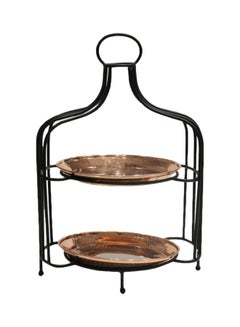 Indie Vibe 2-Tier Snack Server Black/Gold 25.5x40x20cm