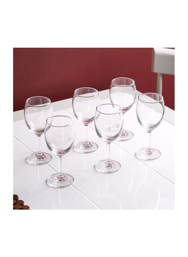 هوم بوكس طقم مؤلف من 6 كؤوس خاصة بالمشروبات بتصميم كلاسيكي شفاف 195ملليلتر - Image 3