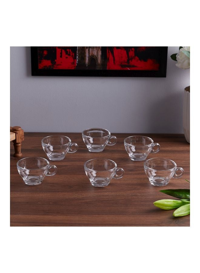 Home Box 6-Piece Latte Cup Set Clear 260ml - Image 2
