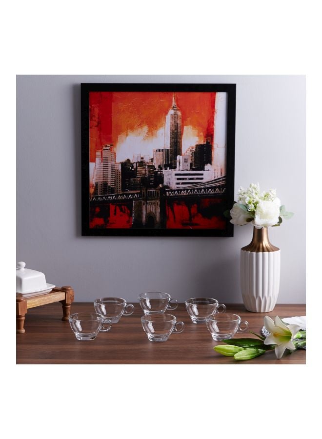 Home Box 6-Piece Latte Cup Set Clear 260ml - Image 4