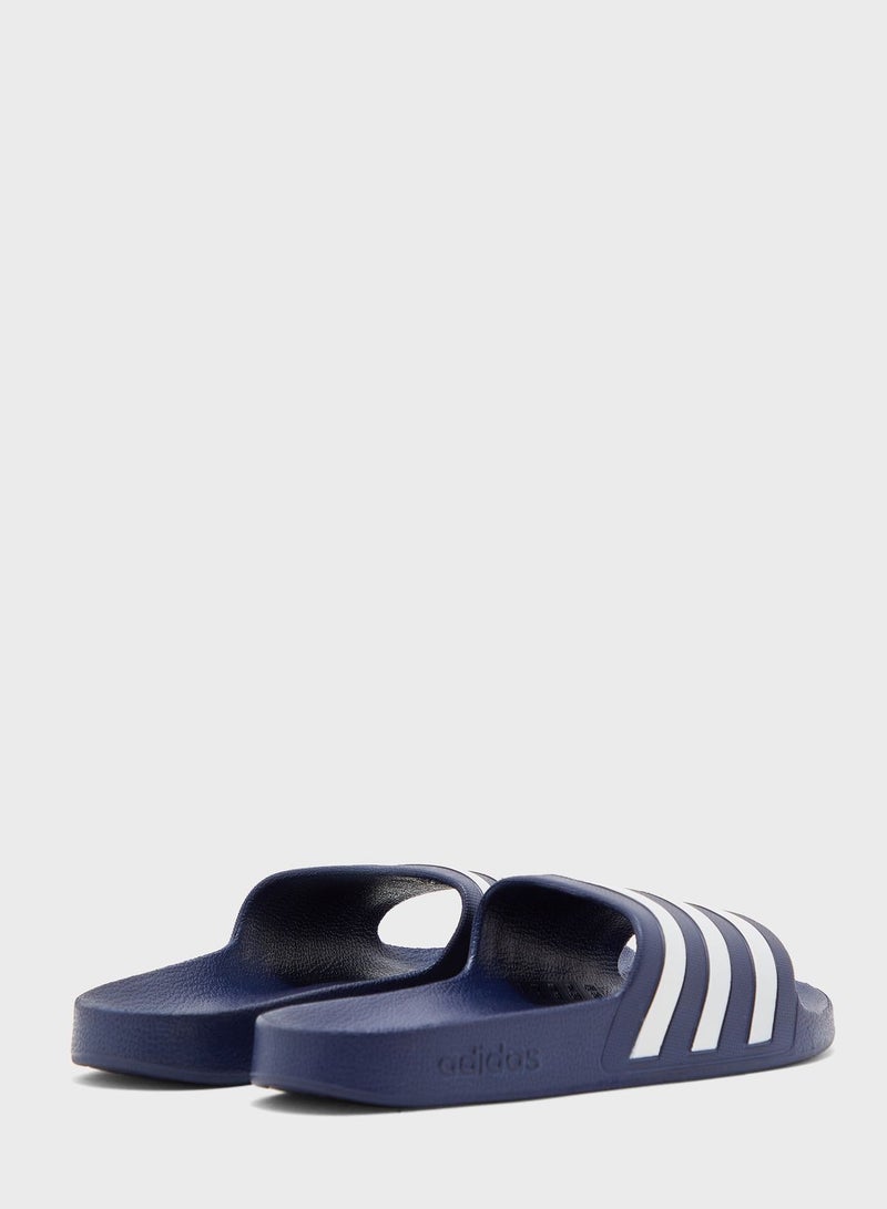 Adilette Aqua Slides Navy/White - v1588261776/N37689297V_3